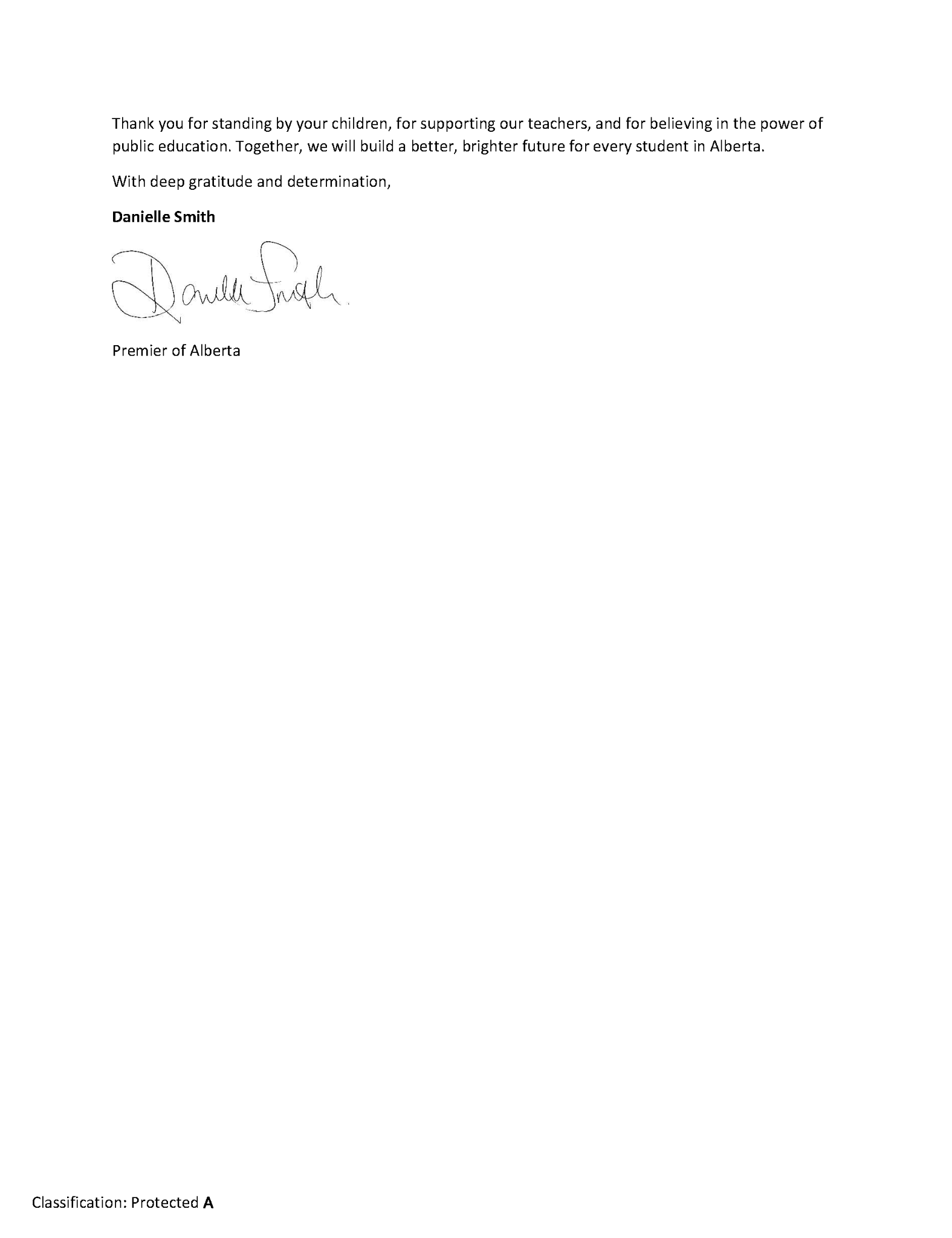 Premier Smith Letter to Parents Page 3