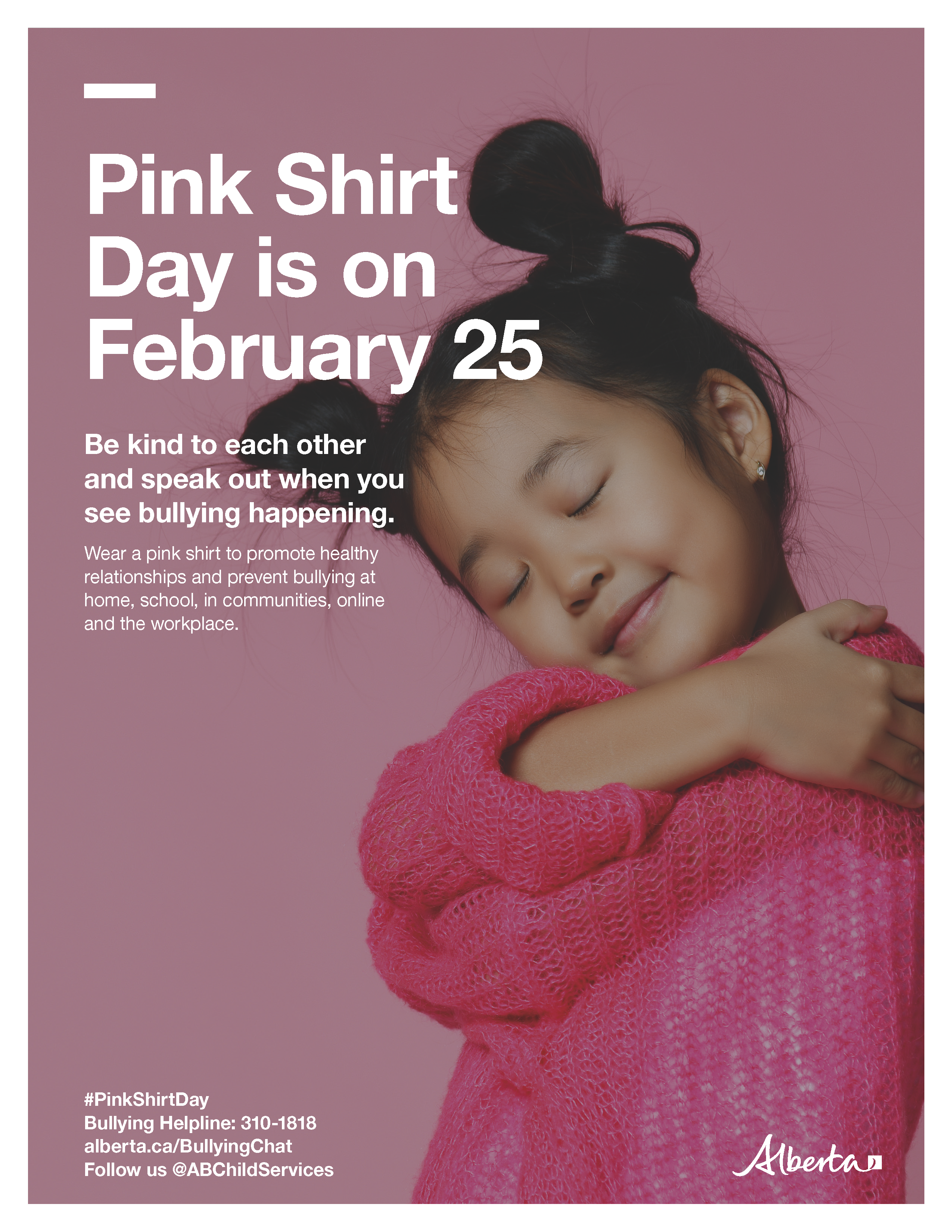 cfs pink shirt day poster english