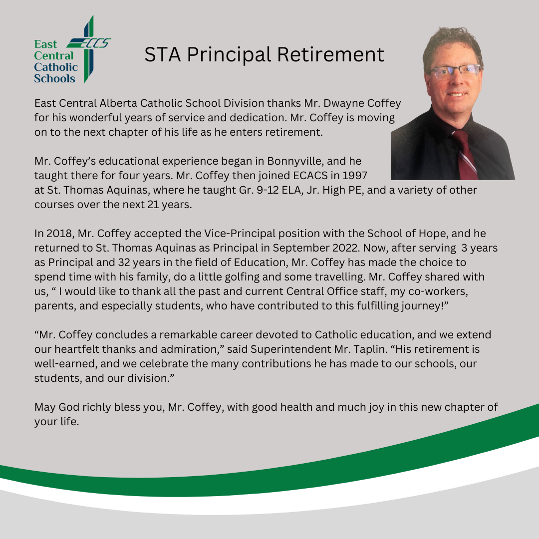 STA Principal Retirement Announcement